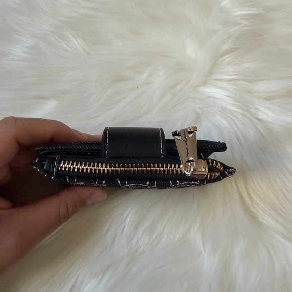 True Religion Black and Gold Patterned Wallet - Picture 3 of 5